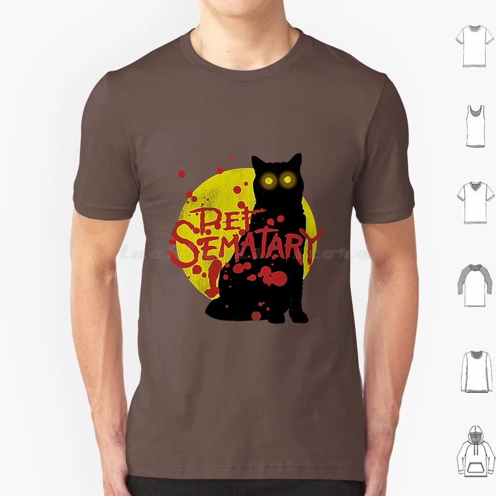 

Church Pet Sematary Halloween T Shirt Cotton Men Women DIY Print Pet Sematary Stephen King Horror Halloween Movie Cat Scary
