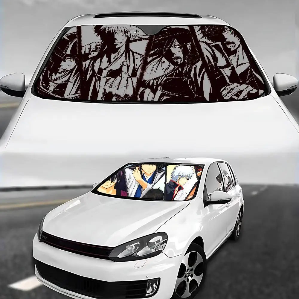 Anime G Gintama parasol de coche cubiertas de parasol de coche cubierta Universal parabrisas visera plegable