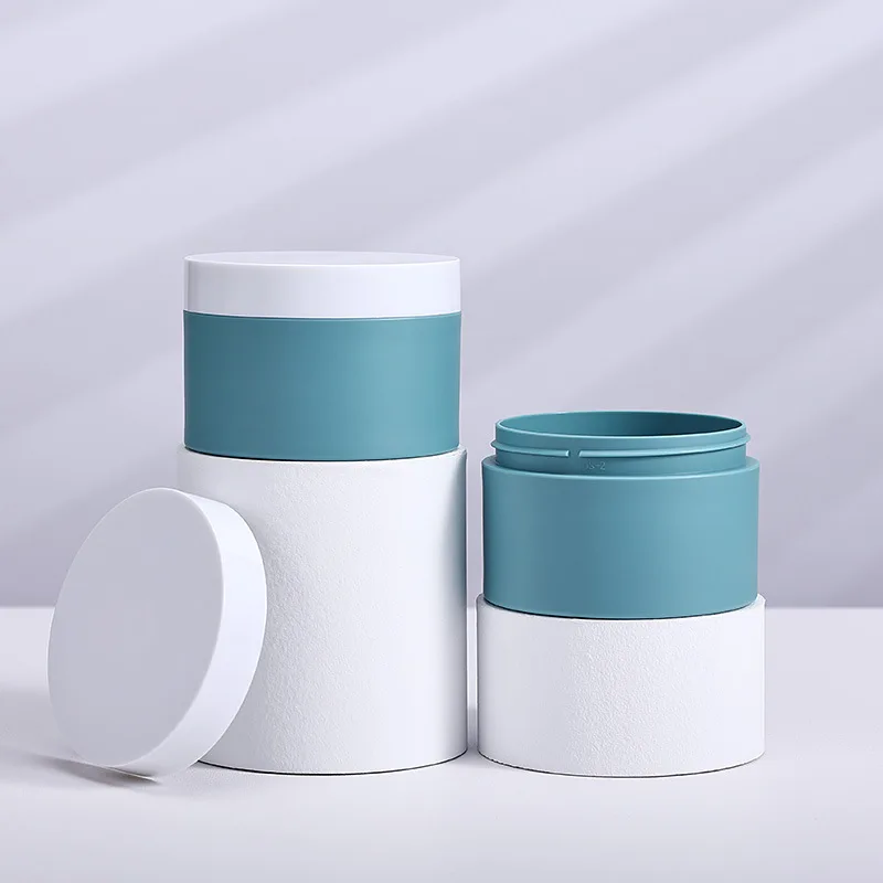 100g Empty Tight Waist Container Empty Travel PET Facial Cream Jar Cosmetic Plastic Box With Lid Refillable Bottle