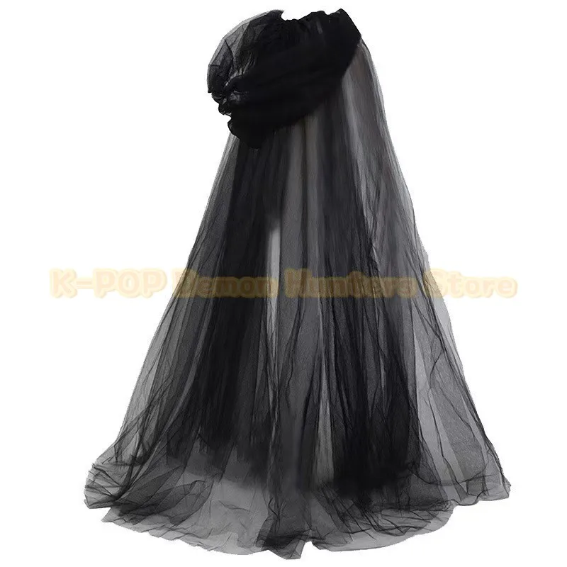 Novo halloween bruxa manto traje feminino cosplay feiticeiro goth preto branco capuz tule capa roupas de casamento nupcial outfit