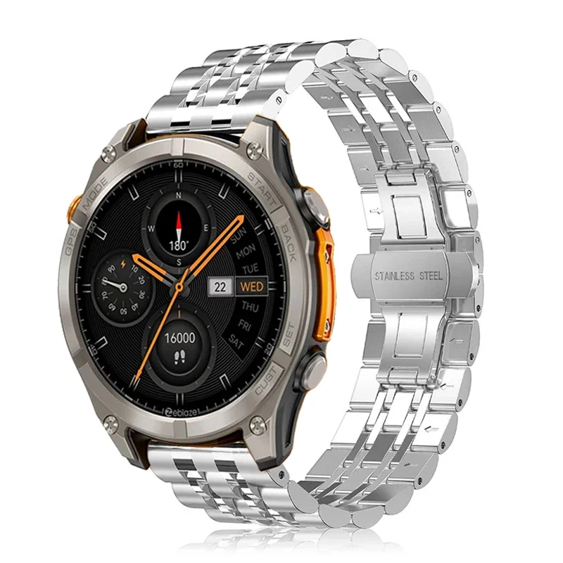 22mm Metal Bracelet For Zeblaze Stratos 4 GPS Watchband Correa For Zeblaze Vibe 7 7 Pro 7 Lite/GTS GTR 3 Pro/Btalk 2 Lite 3 Plus