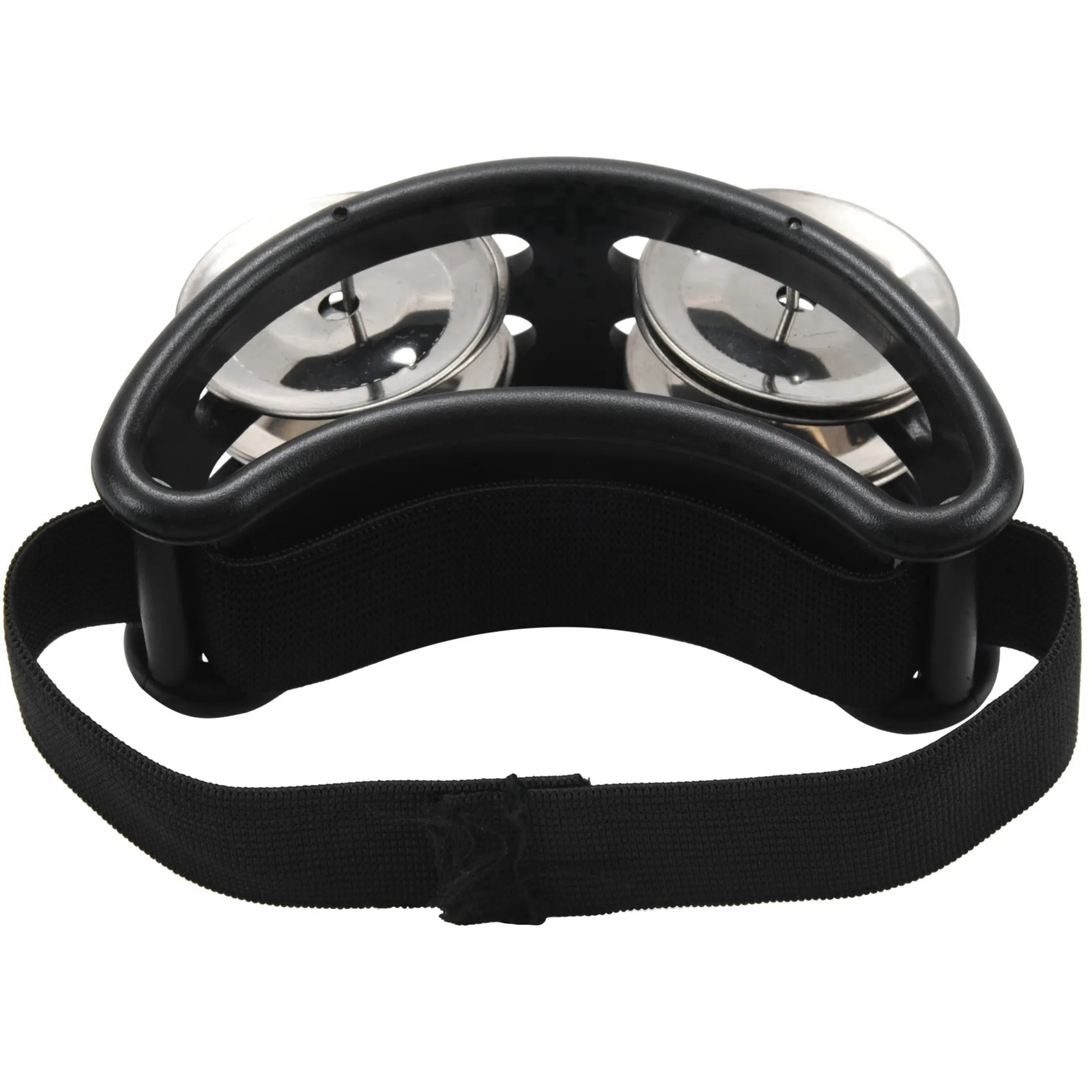 Percussion Foot Tambourine with Metal Jingles, Black