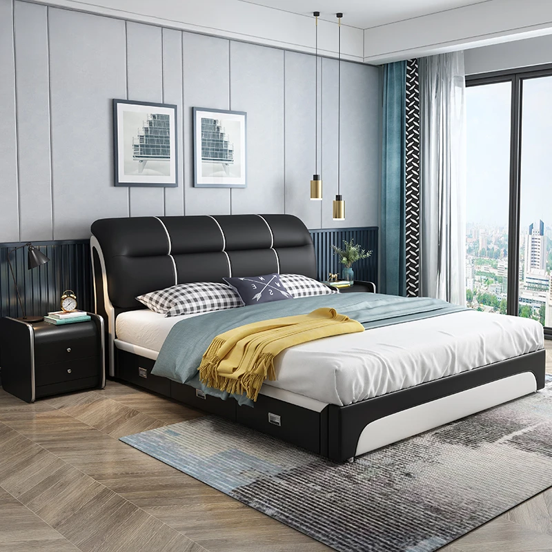 Luxus Königin Doppelbett nordische europäische hübsche Größe Rahmen Doppelbett Hotel Prinzessin Letto matri moniale Schlafzimmer möbel