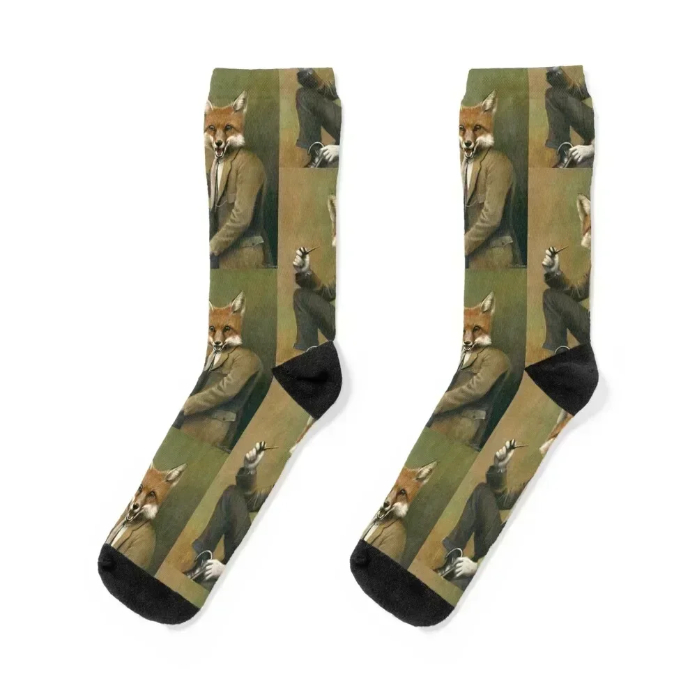 

Vintage Mr Fox Socks crazy Sports funny gift Stockings man Socks For Girls Men's