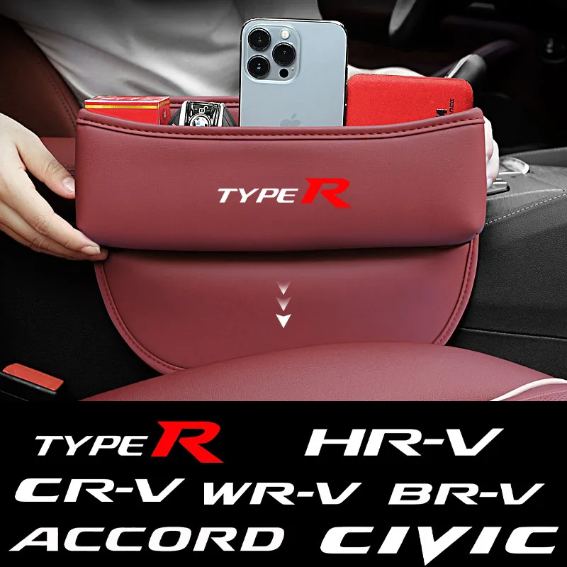 

Car Seat Gap Organizer Leak-Proof Storage Box Side Seam Plug For Honda Civic Fit Jazz Accord Pilot CRV BRV Odyssey Passport City