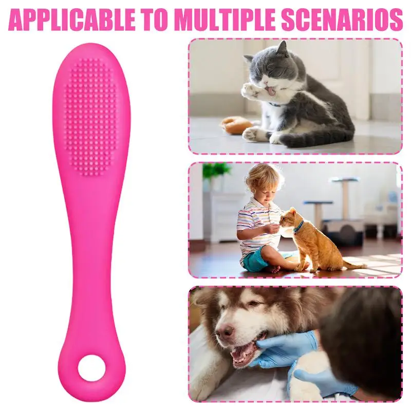 Pet silicone finger Toothbrush Cat Dog toothbrush toothbrush tooth stain removal tartar Brush black chin cat Grooming products