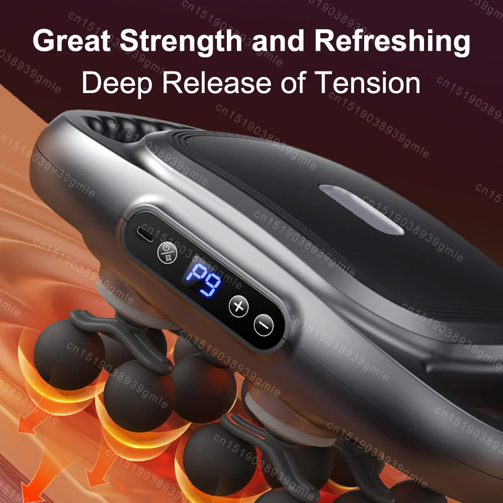 Fascia Gun 12/8 Heads Electric Massage Gun Muscle Relaxation High Frequency Back Massage Deep Tissue Muscle Fascia Massage Gun