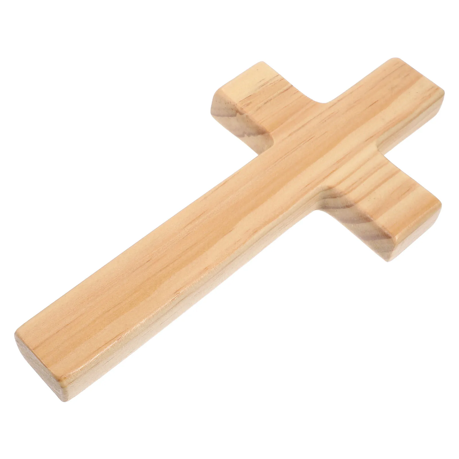 

Wooden Wall Cross 20Cm Hand Carved Jesus Crucifix Hanging Religious Ornament for Home Church Prayer Room Decorative Wall Cross