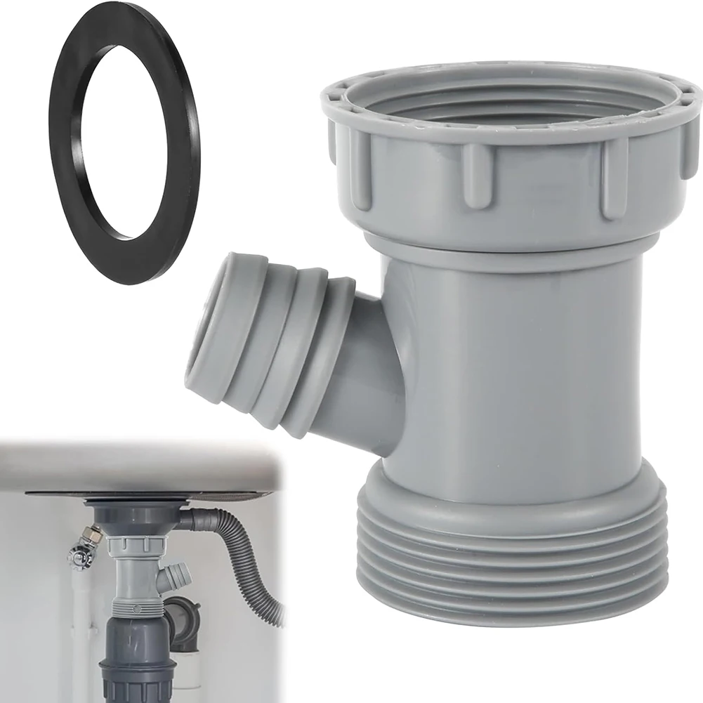 Female Pipe Connector Kitchen Sink Drain Adapter Water Flow Adapter Water Flow Enhancer Compact Y-Shaped Design