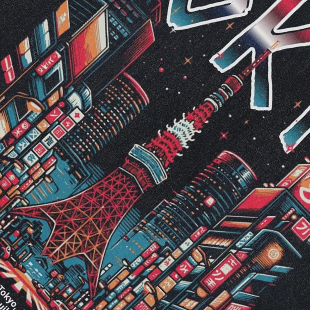 โตเกียวเมืองการ์ตูนกราฟิกสําหรับผู้หญิงผู้ชายVINTAGEล้างแขนกุดขนาดใหญ่Grunge Gothฤดูร้อนTops Teesเสื้อStreetwear