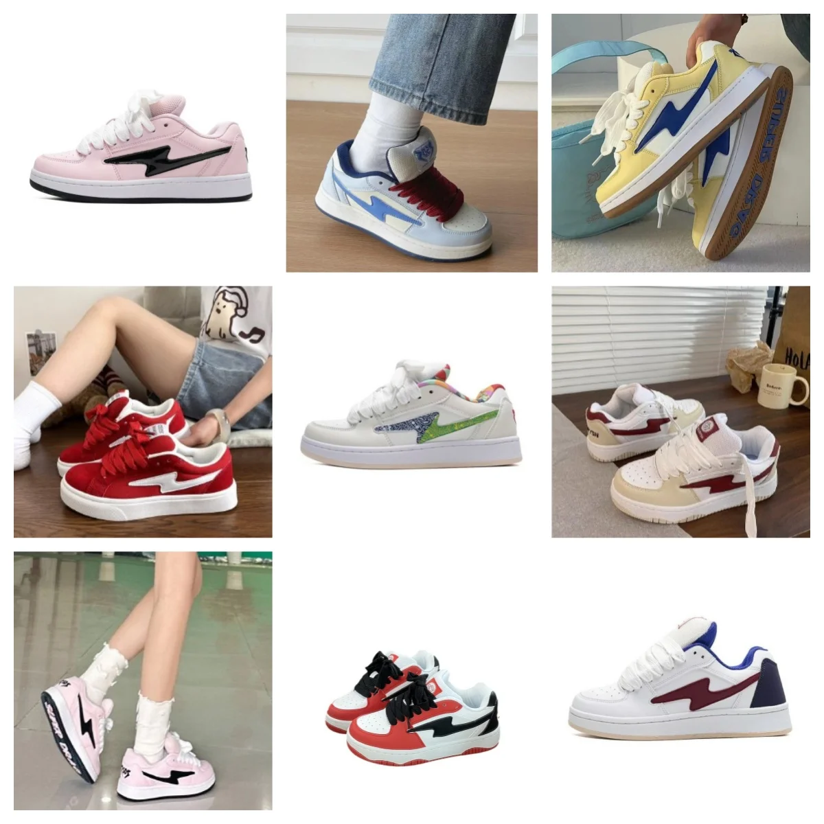

2024 new ins super fire retro niche design sense Lightning series single shoes casual leather comfortable board shoes women