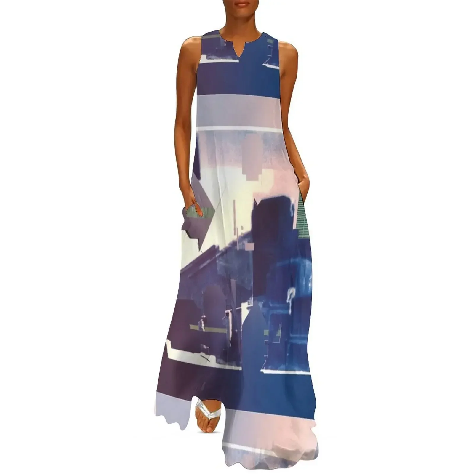 

Cyanotype Long Dress dress summer long dresses for women Cocktail of dresses Long veiled dresses Dress
