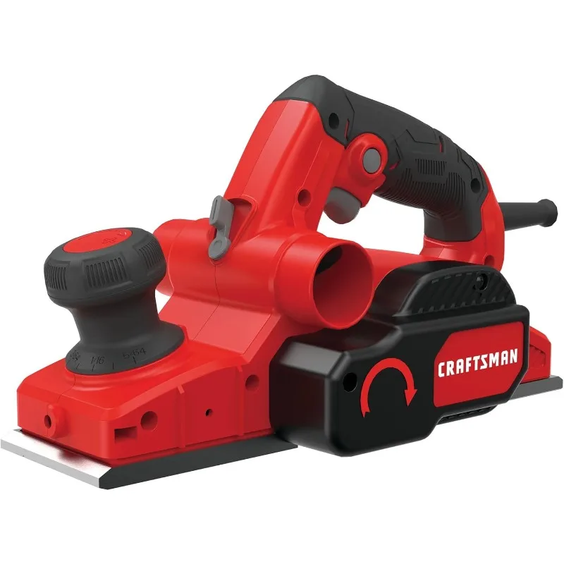 

Рубанок по дереву CRAFTSMAN, электрический ручной строгальный станок для деревообработки, с лезвиями, направляющей для кромок и мешком для пыли (CMEW300)