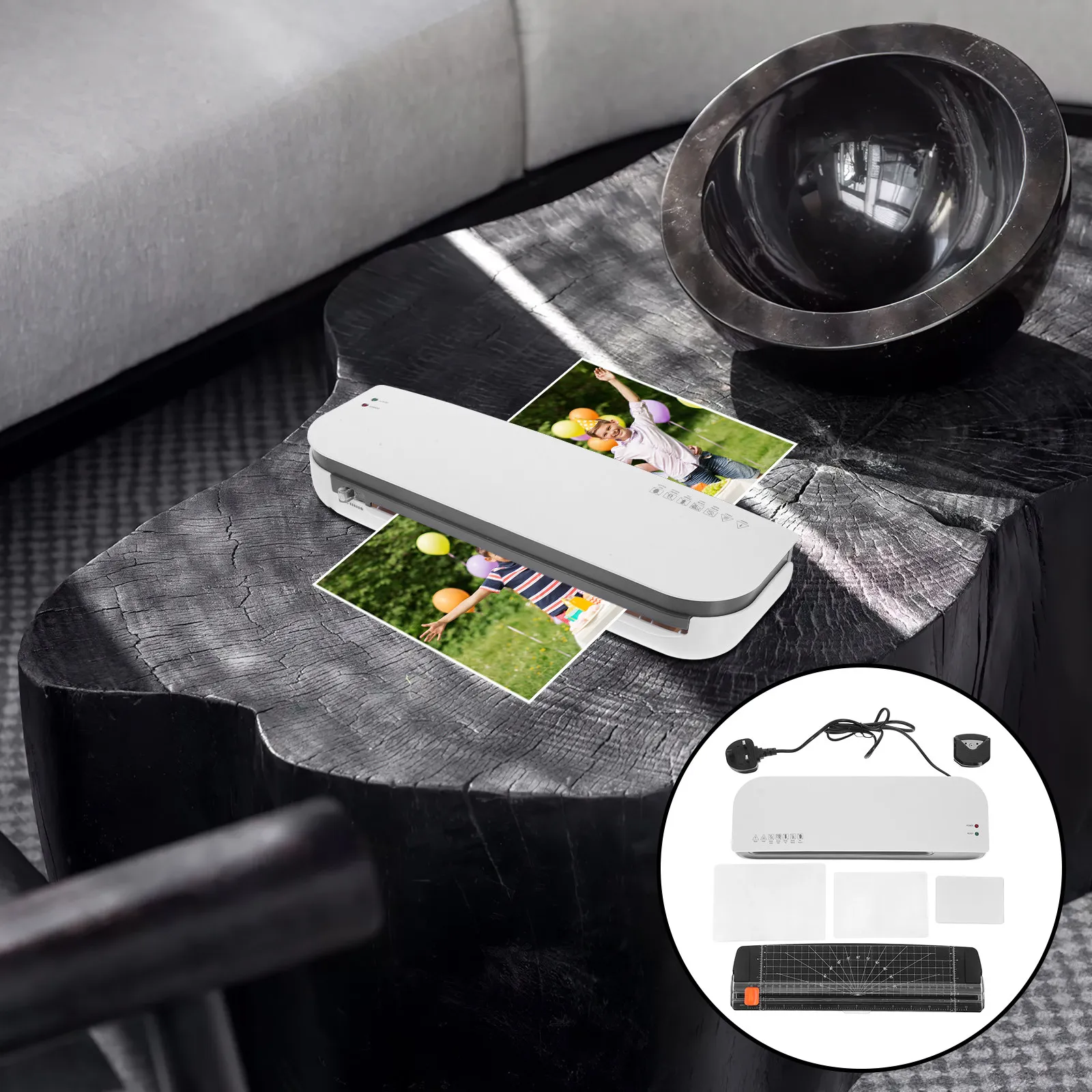 

Sl289 Photo Laminator Thermal Fast Laminating Machine Quick Warm-Up Home Office School Use Includes Laminating Sheets Compact