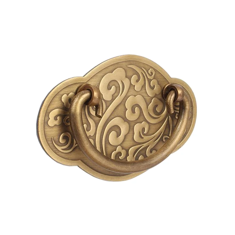 Chinese Antique Drawer Ring Knob Furniture Door Handle Hardware Classical Wardrobe Cabinet Shoe Closet Cone Vintage Pull