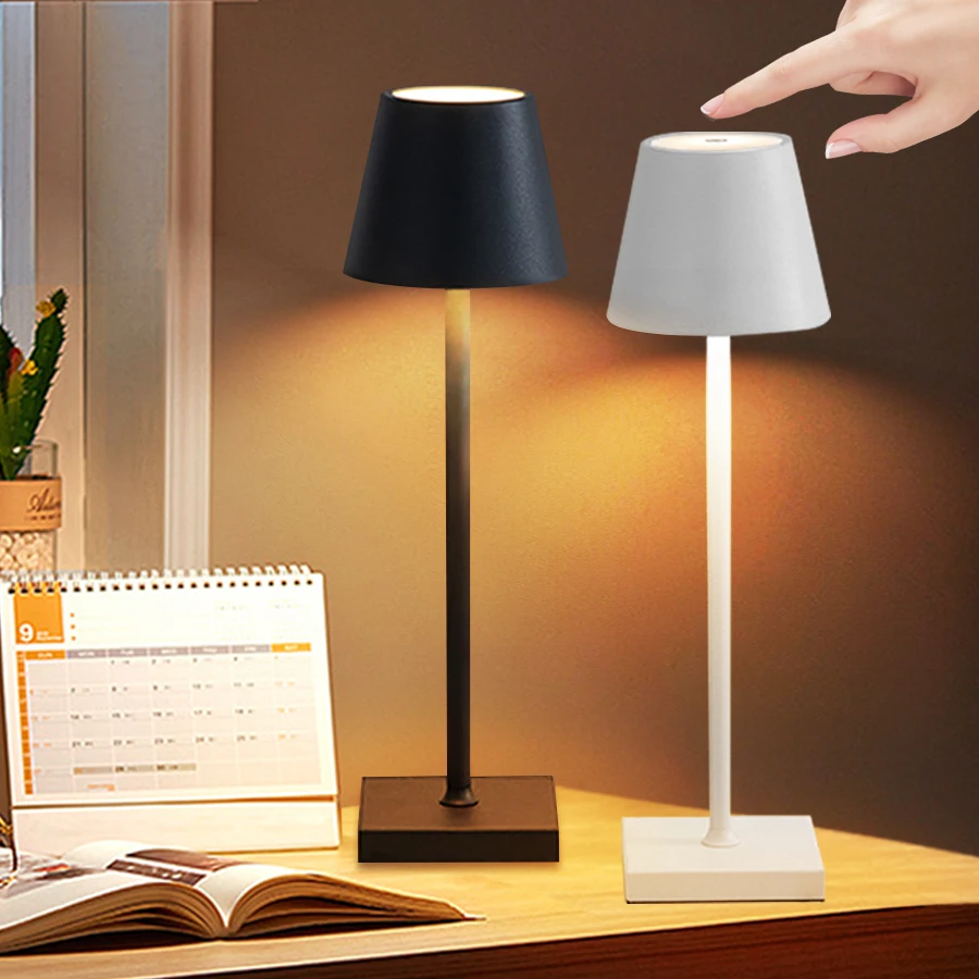 Imagem -01 - Moderno Led Recarregável Desk Lamp Cores Escurecimento Criativo Ambiente Abajur para Exterior Restaurante Quarto Bar Clube 1pc moderno led recarregavel desk lamp cores escurecimento criativo ambiente abajur para exterior restaurante quarto bar clube 1pc 01