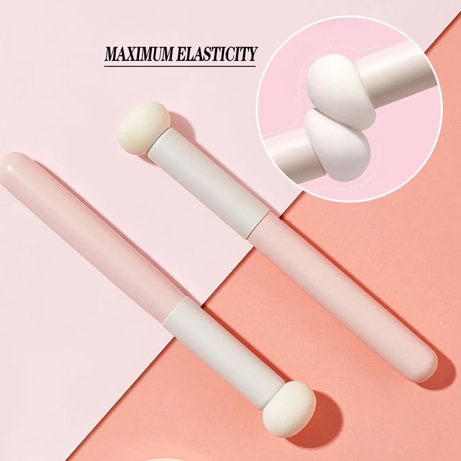 Mushroom Sponge Concealer Brush & Matte Lip Brush Sponge Brush Head Suitable for Lazy Concealer Point Pressure