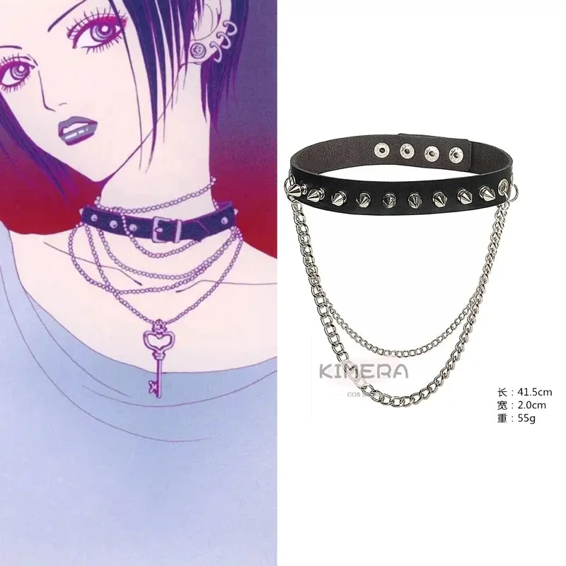 أزياء أنيمي مانغا نانا التأثيرية أوساكي أزياء نانا التأثيرية الجوارب المختنق شعر مستعار المرأة القوطية الشرير أزياء تنكرية لحفلات الهالوين #5