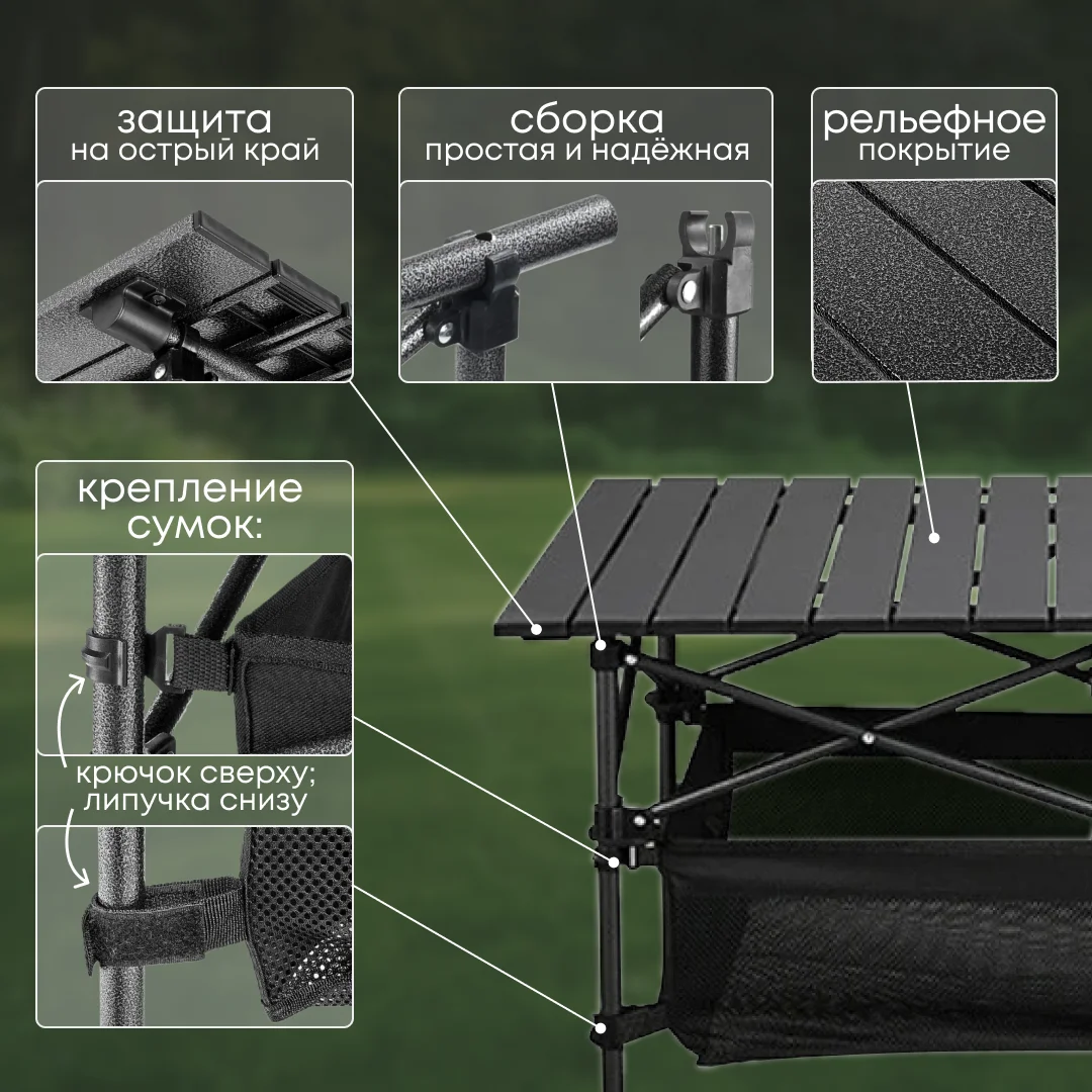 Mesa plegable para exteriores, silla para acampar, mesa de Picnic de aleación de aluminio, mesa plegable duradera impermeable, escritorio para