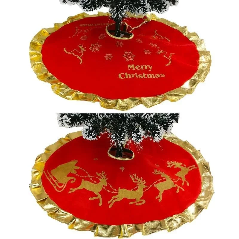 

Diameter 90cm Red Christmas Tree Skirt Christmas Tree Decorations Christmas Ornaments Decorated Mat