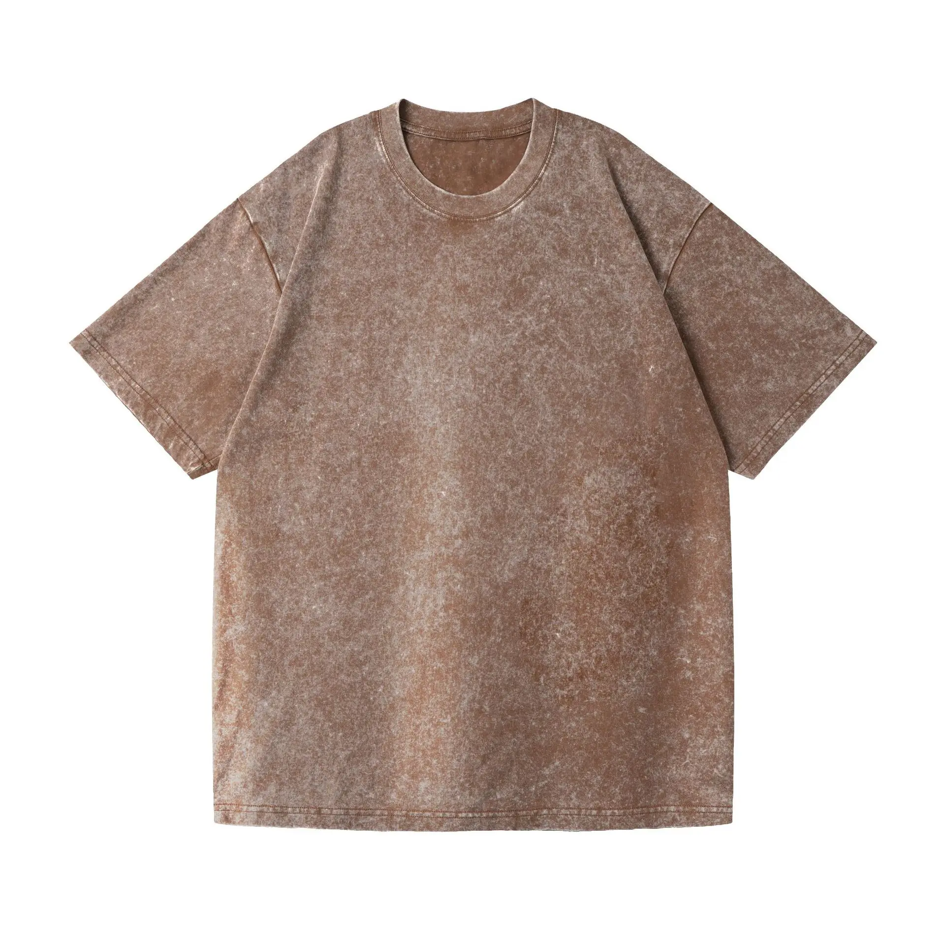 Vintage Washed Solid Color Short Sleeve T-shirt