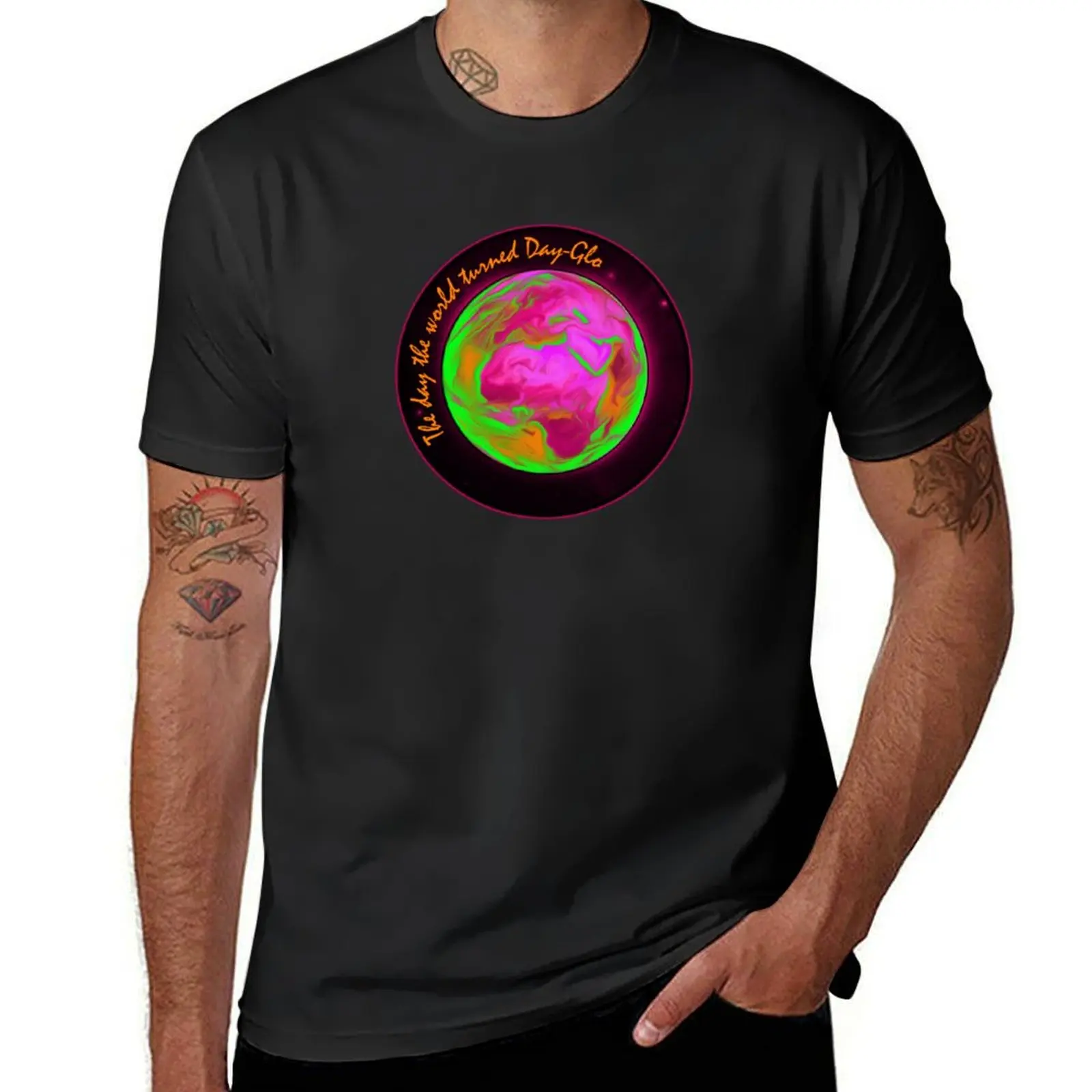 

The Day The World Turned Dayglo T-Shirt anime clothes baggy shirts mens t shirts