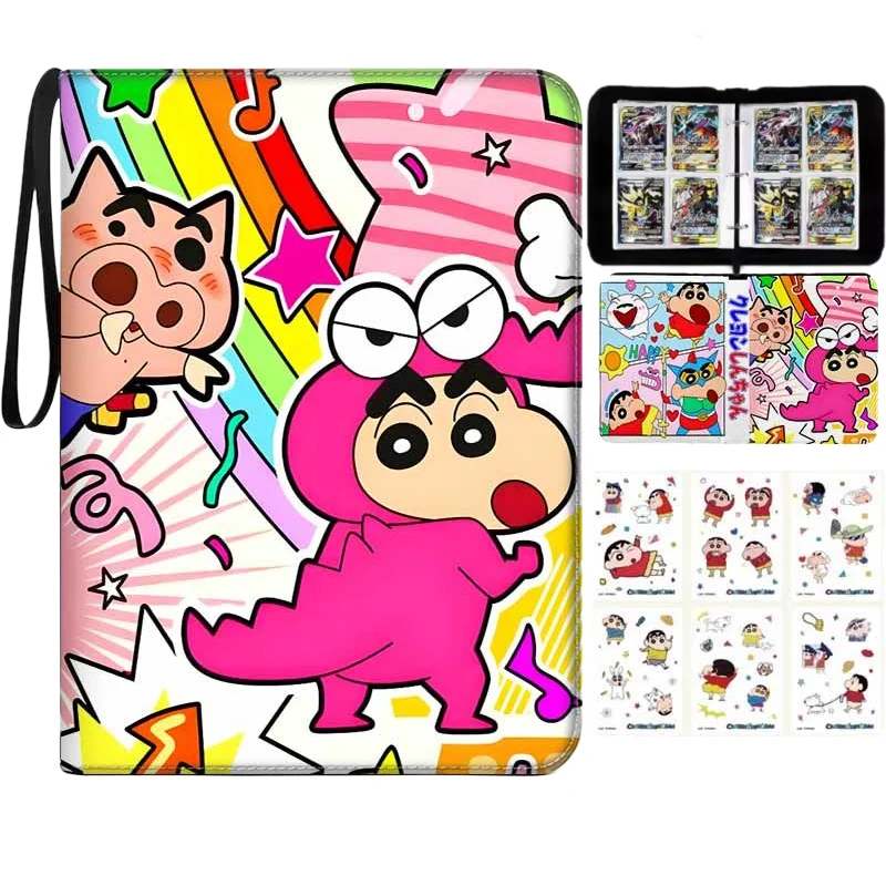 Crayon Shinchan 2025 Hot Card Book Game Card Collection Hobby Zipper Binder Business Card Holder Children's Toy High-Value Gift