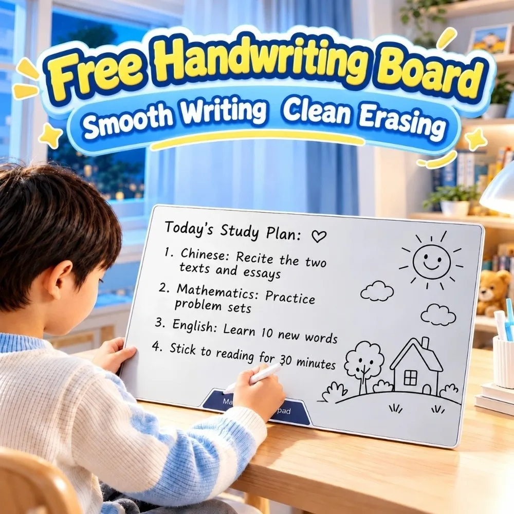 Portable Magnetic Whiteboard No Dust Lightweight Frame Dry Erase White Board Magnetic Writing Board Office Memo