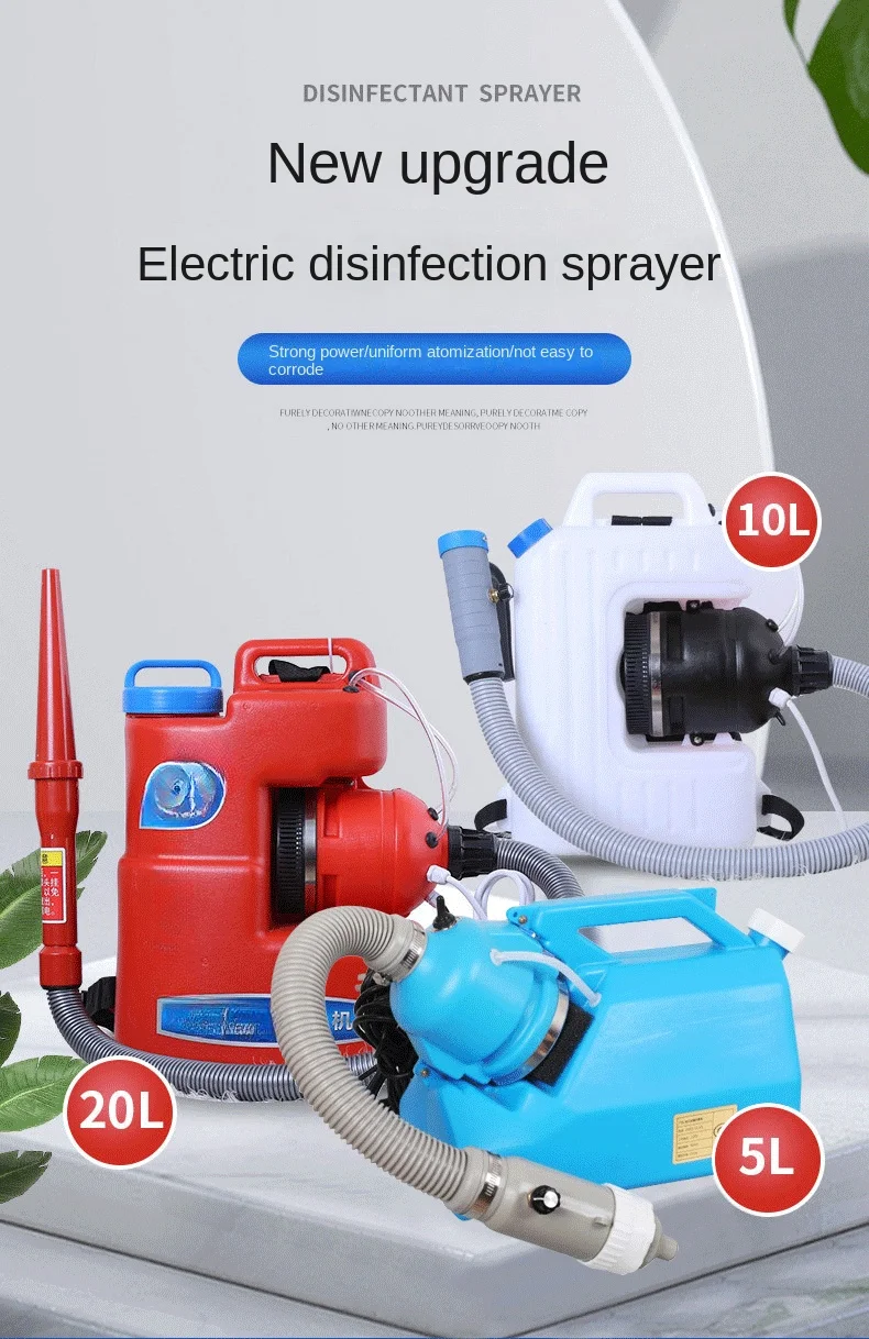 5 Liters/10 Liters/20 Liters Ultra-Low Capacity Sprayer Epidemic Prevention Nebulizer Electric Sprayer