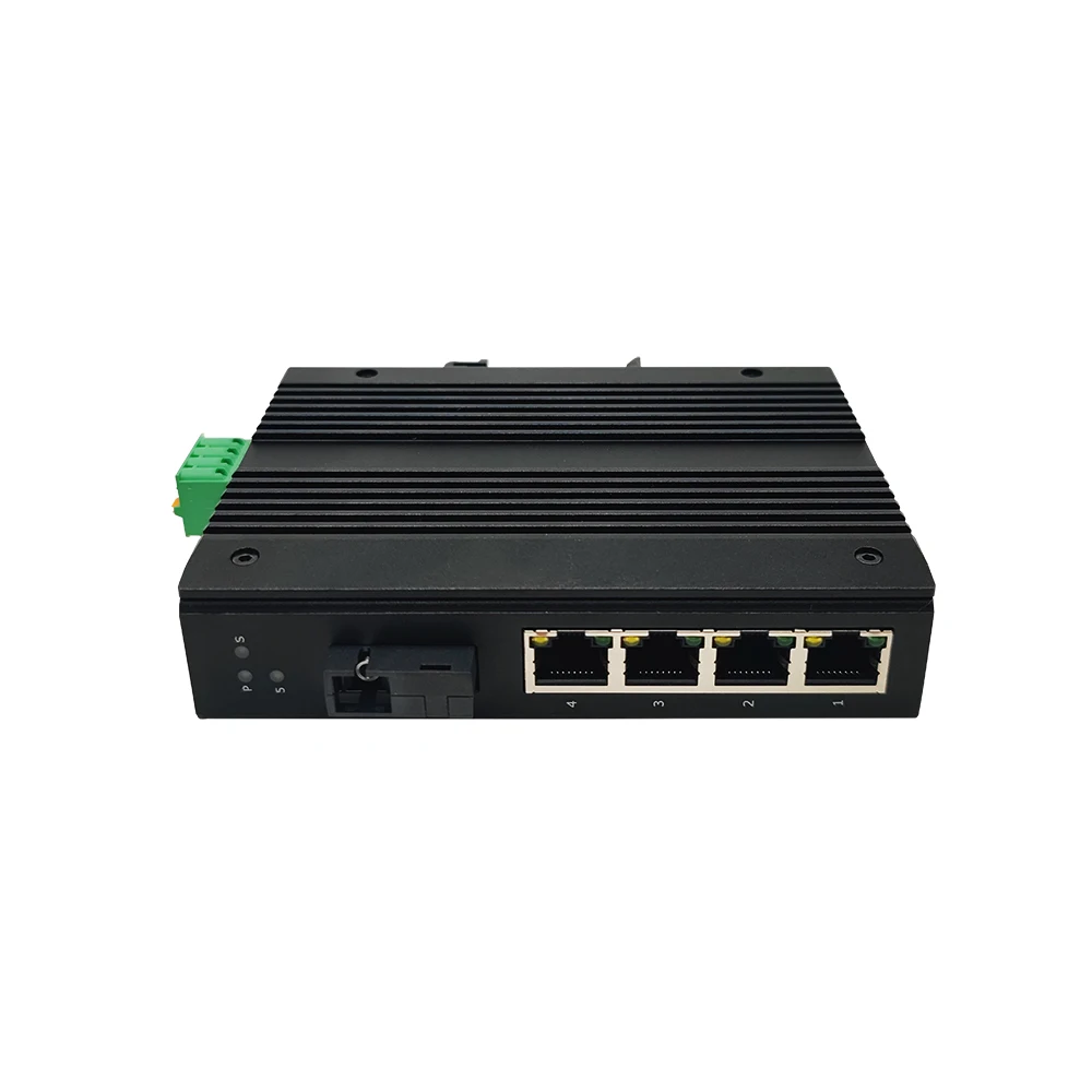 

Industrial Switch 1Fiber and 4RJ45 Rugged