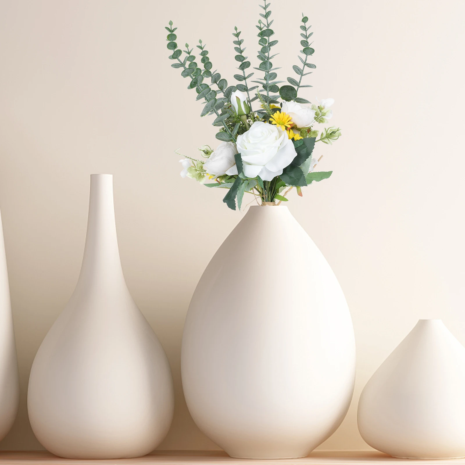

Artificial Flower Decor Simulation Flowers Bouquet Decorative Plastic Plant Indoor Outdoor Wedding Party Home Office
