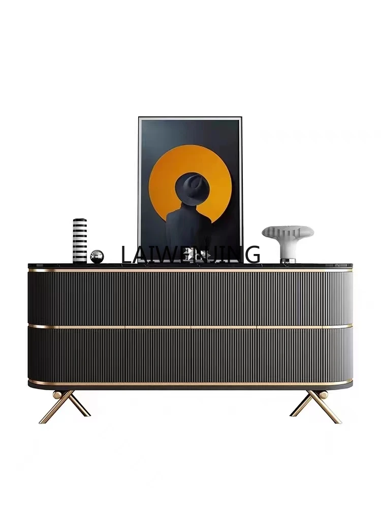 

LYN light luxury entrance dining side cabinet rock slab decorative wall entrance foyer storage cabinet