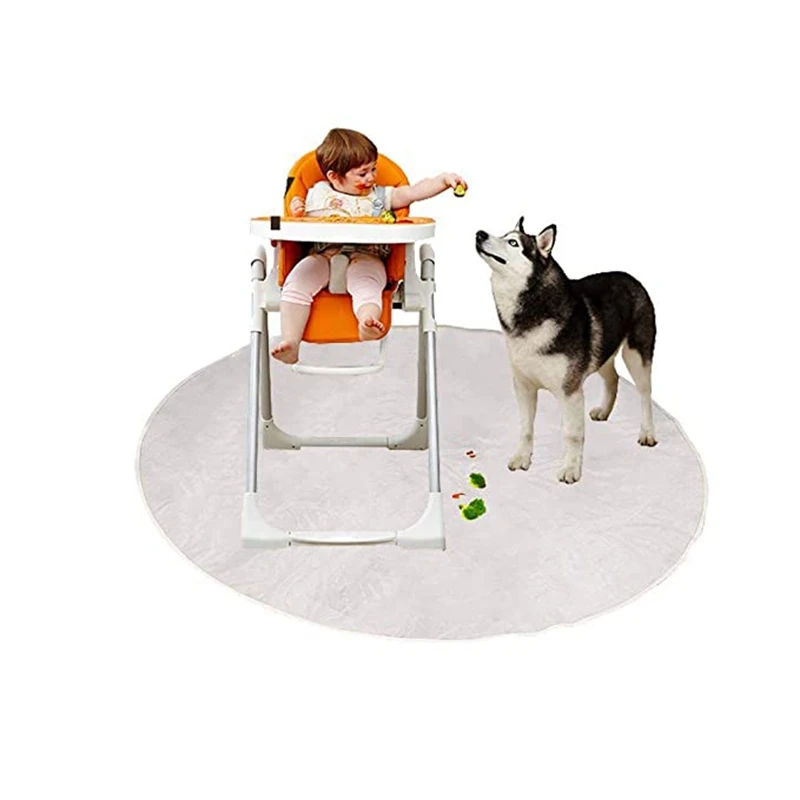 Alfombrilla Splat para debajo de la silla alta/Artes/manualidades para niños pequeños, lavable, grande, impermeable, redonda, transparente, Protector de suelo para silla