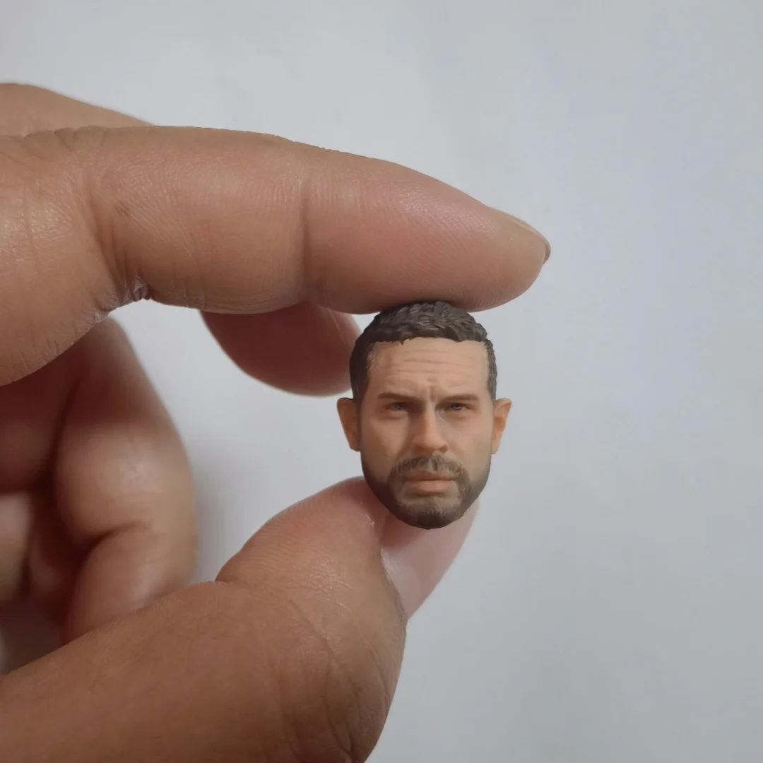 1/12 scale head carving Tom Hardy male model PVC head  suitable 6-inch action figure body doll DIY view 4