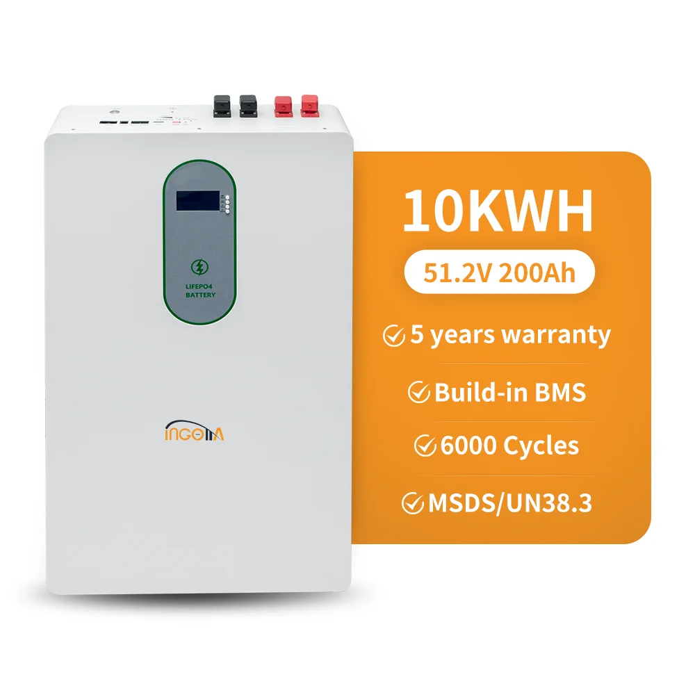 

Система хранения энергии 48 В 200 Ач Батарея 51,2 В 10 кВтч LiFePO4 Литий-железо-фосфатная батарея для солнечной системы