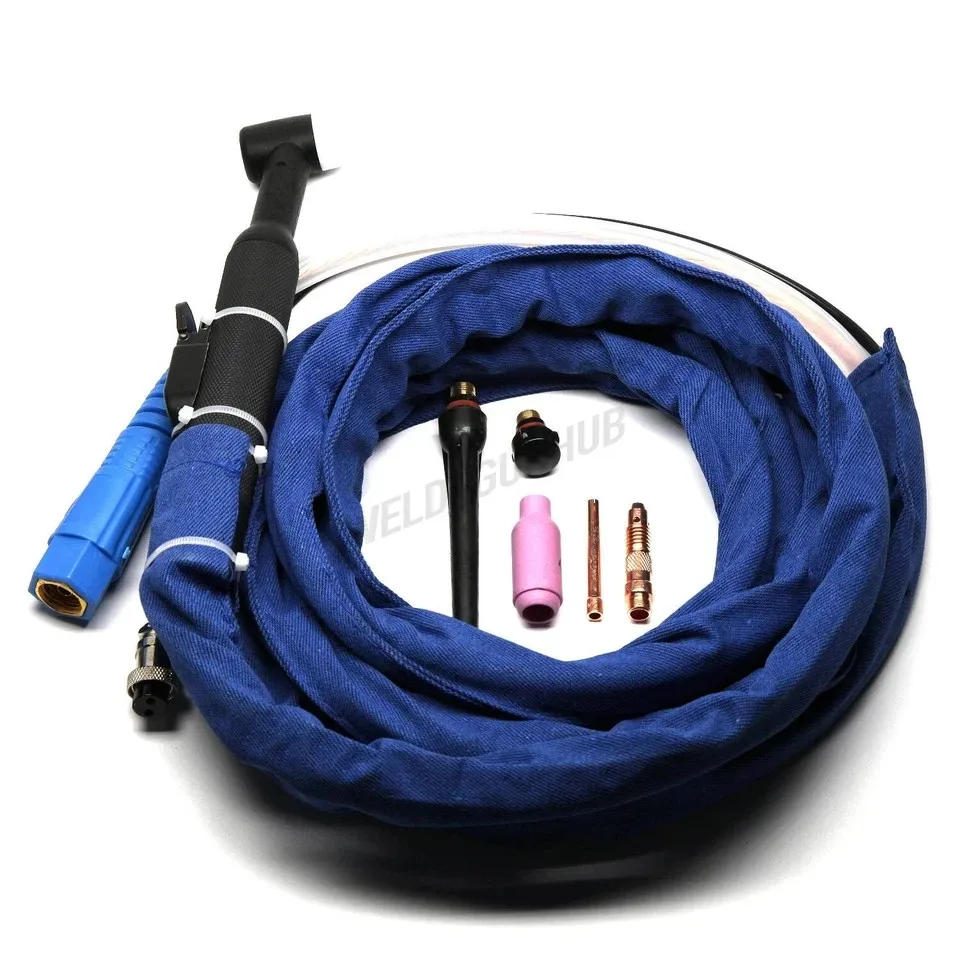 Geschikt voor Eastwood TIG200 lasapparaat 2-pins siliconen TIG-zaklamp 5 meter 16 voet 200A luchtkoeling-