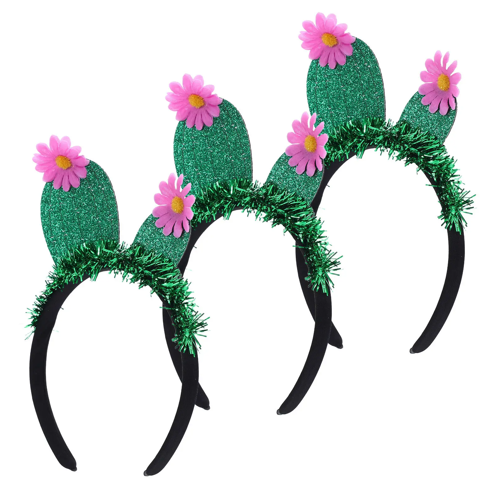 

3Pcs Cactus Party Headbands Creative Fun Hair Hoops for Beach Luau Festival Birthday Celebrations Cactus Headband Costume