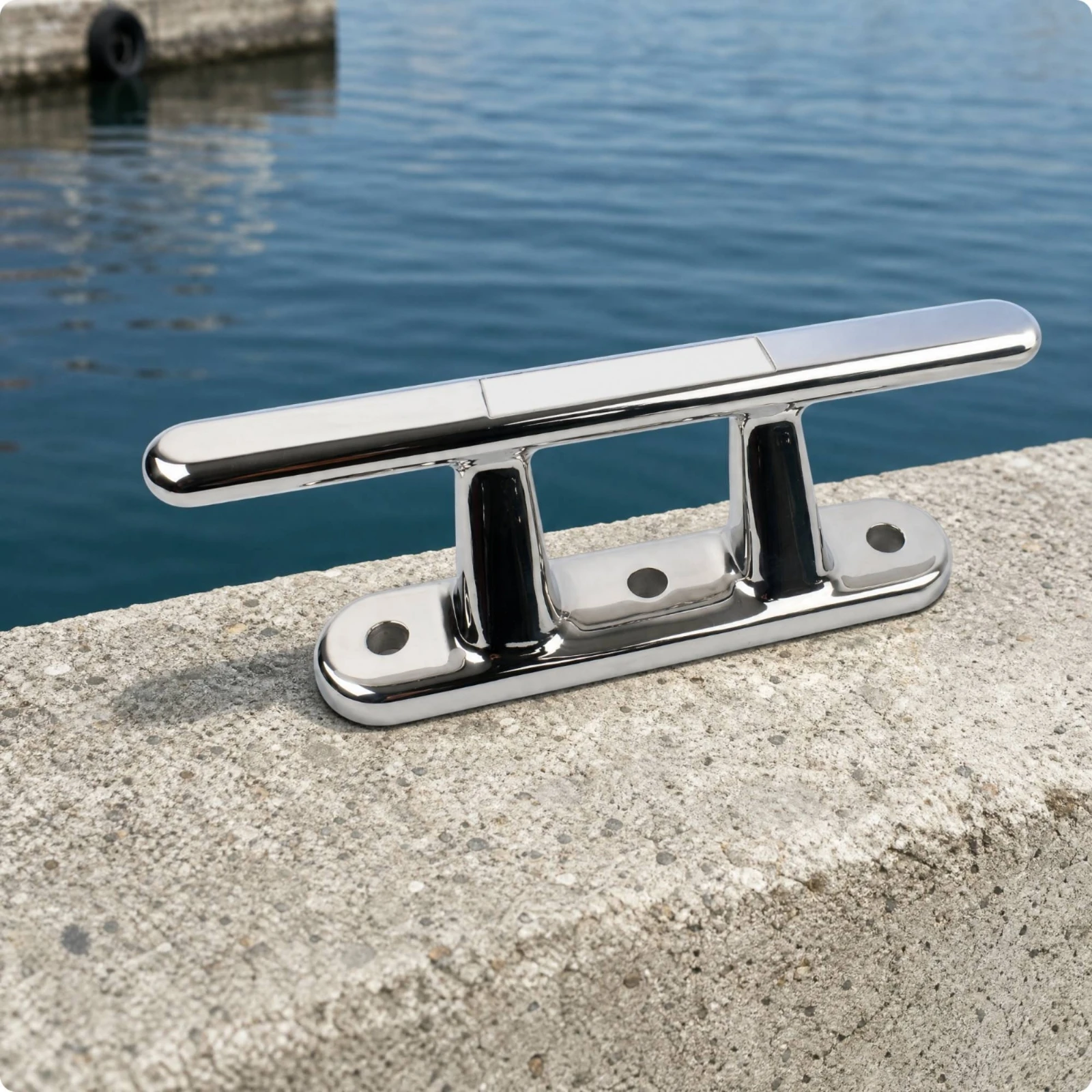 XH-MT-5 Mooring Cleat Sturdy 316 Stainless Steel Boat Cleat Heavy Duty High Load Capacity for Marina Operators