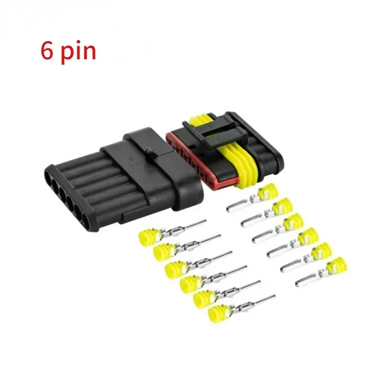 5/10 Kits 1/2/3/4/5/6 Pin Super Sealed Waterproof Wire Connector Plug Car Battery Waterproof Connector Plug-in