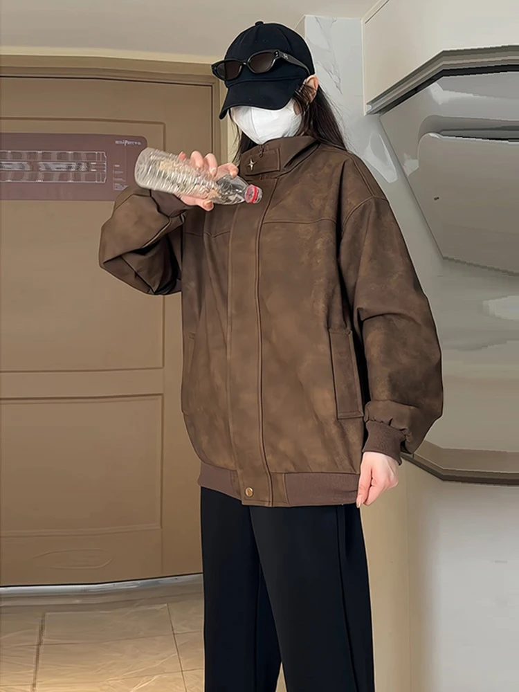 

Мужская кожаная куртка в стиле ретро, дизайн «Американский полетчик», для охоты, весна-осень, бейсбольная куртка, верхняя одежда из полиэфирного волокна