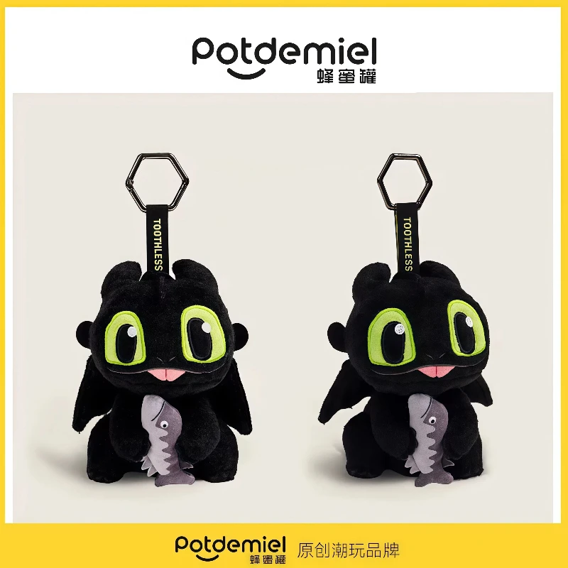 

Potdemiel Toothless Night Fury With Fish Plush Keychain Magnetic Bag Pendant Gift