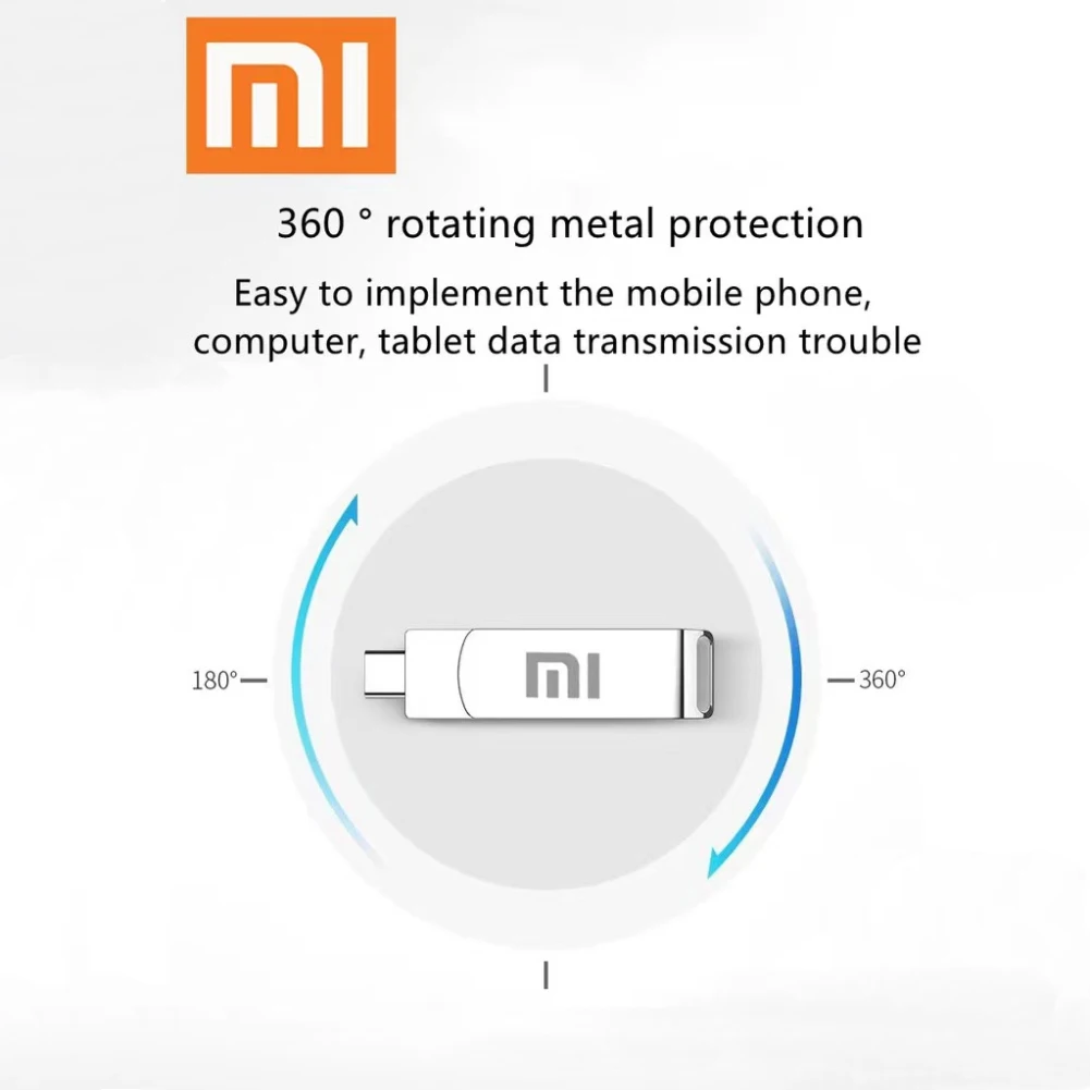 Xiaomi-Pen Drive de Metal Original, memoria USB 3,0 de 2TB, almacenamiento de transferencia de alta velocidad, gran capacidad, resistente al agua, disco U