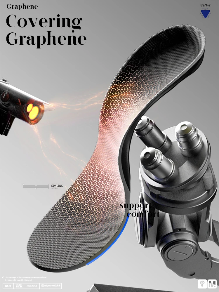 Maigaole Graphene Corrective Insole Transverse Arch Collapse Arch Flat Support Insole Tpu Reinforced Stable
