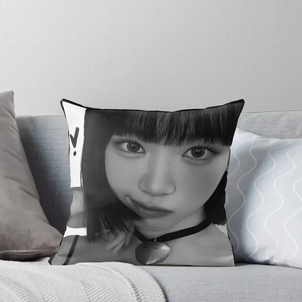 

Kim Chaewon Cutie Throw Pillow Luxury Sofa Cushions Christmas Covers For Cushions Anime anime girl pillow