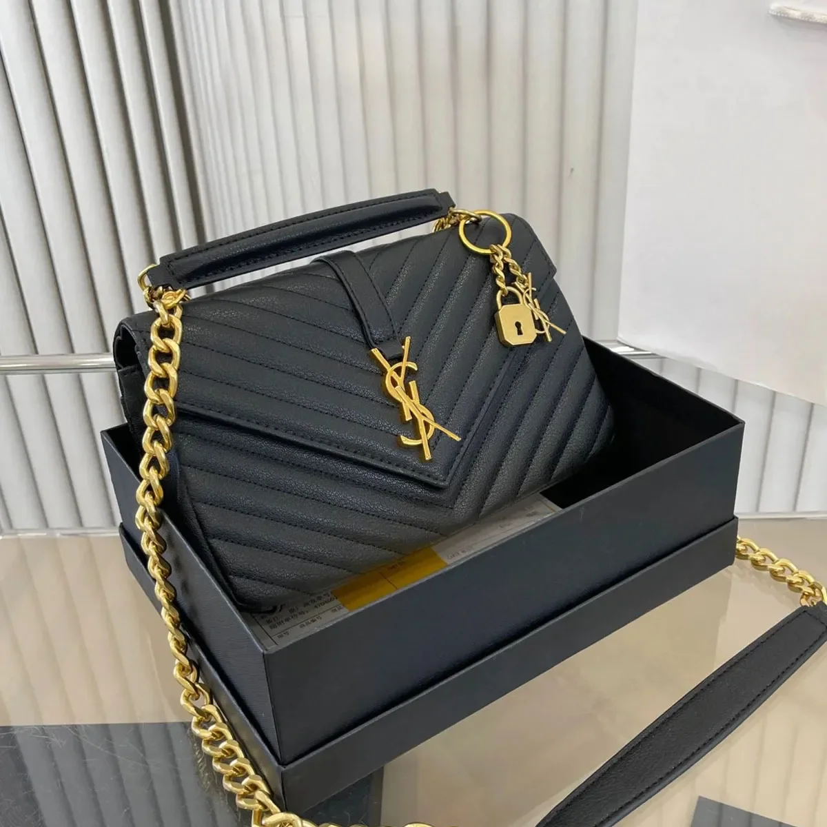 

shoulder bag college bag diagonal cross bag handbag sheepskin high-quality women's fashionable mailman bag link zipper bag