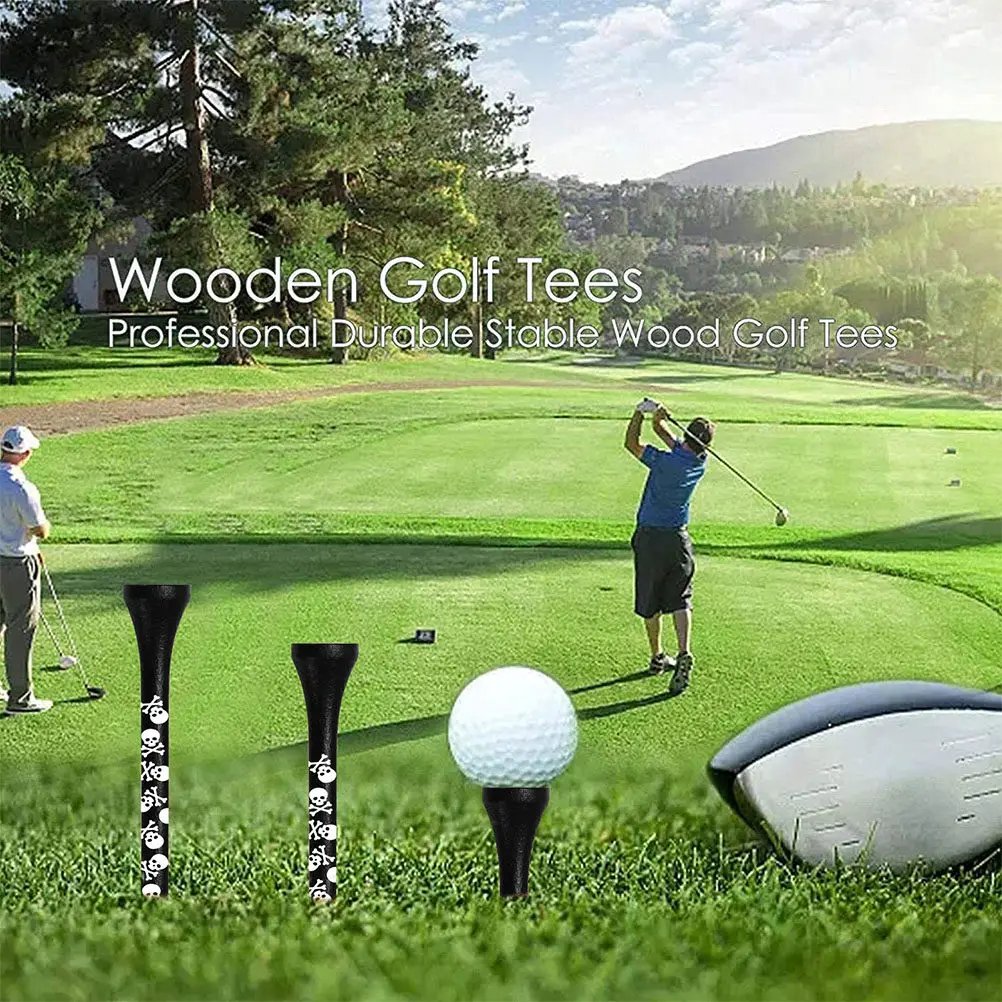 10Pcs Bamboo Golfs Tees Holders Lightweight Portable Perfect Workmanship Reduces Impact Resistance Golfs Tees Golfing Spikes