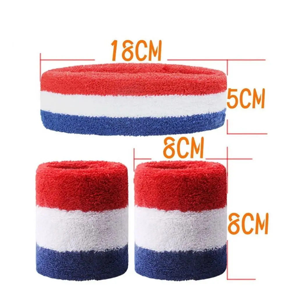 Yoga Sport Fitness Heren/Dames Tennis Polssteun Handdoek Zweetbanden Hoofdband + Polsbandjes Sportpolsbandjes