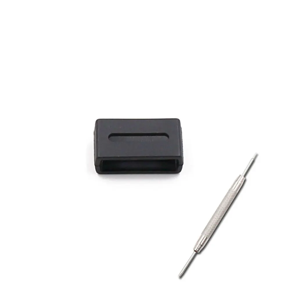 

2Pcs Resin Watchband Stylish Smartwatch Replacement Band for Black Skin-Friendly Easy Install Watch Accessory