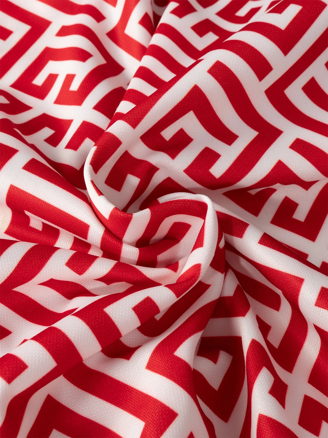 Schicke, kurze Damenjacke mit Reißverschluss, geometrischem Muster, für Herbst und Freizeit, kurze Ärmel, Stehkragen, Y2K-Oberteil – Detail 12