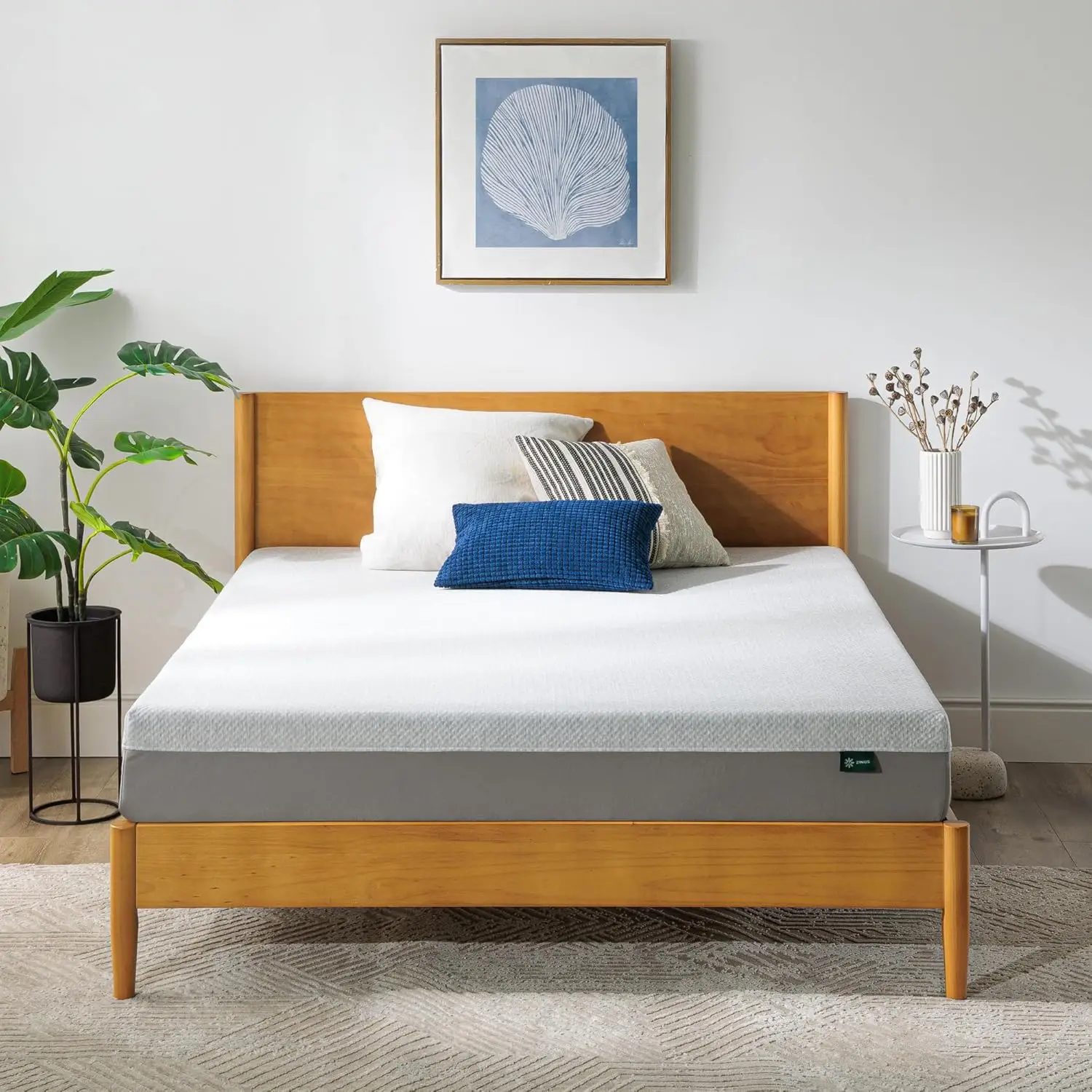 6 Inch Queen Memory Foam Mattress, Medium Firm, Fiberglass Free, Breathable Airflow, Certified Safe Materials